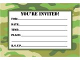 Free Printable Camo Birthday Invitations Camouflage Birthday Invitations Printable Free Download