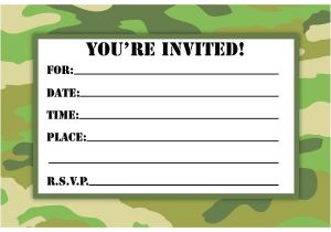 Free Printable Camo Birthday Invitations Camouflage Birthday Invitations Printable Free Download