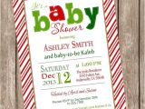 Free Printable Christmas Baby Shower Invitations Christmas Baby Shower Invitation Candy Cane Stripe Baby