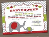Free Printable Christmas Baby Shower Invitations Christmas Baby Shower Invitation Elephant Red Green