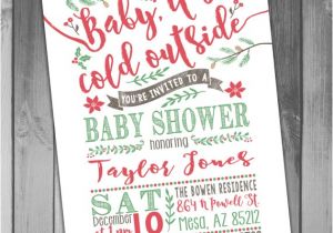 Free Printable Christmas Baby Shower Invitations Winter Baby Shower Invitation Christmas Baby Shower Printable