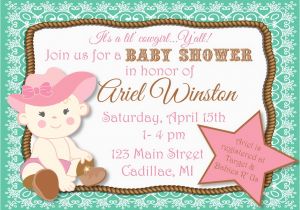 Free Printable Cowgirl Baby Shower Invitations Cowgirl Baby Shower Invitations