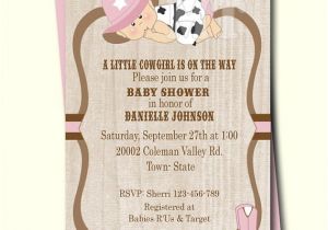Free Printable Cowgirl Baby Shower Invitations Pink Cowgirl Baby Shower Invitation Baby Girl Shower