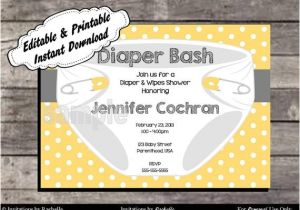 Free Printable Diaper Party Invitation Templates Diaper Party Invitations Printable