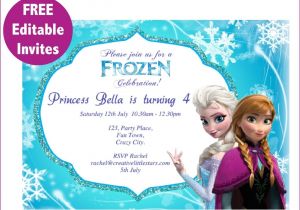 Free Printable Frozen Birthday Invitations 9 Best Of Frozen Birthday Invitations Editable
