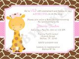 Free Printable Giraffe Baby Shower Invitations Girl Giraffe Baby Shower Invitation Invite Giraffe Invitation