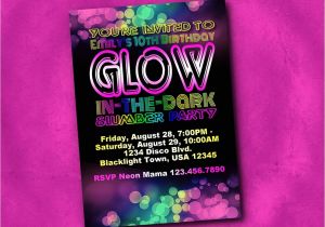 Free Printable Glow In the Dark Birthday Party Invitations Create Easy Glow In the Dark Party Invitations Free
