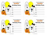 Free Printable Halloween Birthday Party Invitations Templates Halloween Birthday Invitations Free Printable