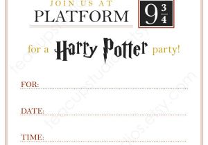 Free Printable Harry Potter Birthday Invitations Printable Harry Potter Invitation Pdf