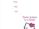Free Printable Hello Kitty Baby Shower Invitations Hello Kitty Free Printable Birthday Party Invitation