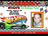 Free Printable Hot Wheels Birthday Party Invitations Hot Wheels Racing Custom Printable Birthday Party