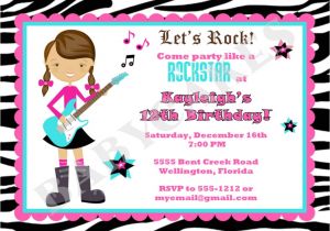 Free Printable Karaoke Party Invitations Birthday Rock Star Birthday Party Invitations
