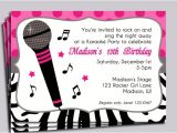 Free Printable Karaoke Party Invitations Hot Pink Zebra Invitation Printable or Printed with Free