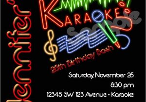 Free Printable Karaoke Party Invitations Karaoke Birthday Invitation Printable File Diy Karaoke