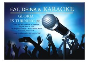 Free Printable Karaoke Party Invitations Karaoke Night Adult Birthday Party Invitation Zazzle