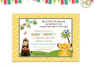 Free Printable Lion King Baby Shower Invitations Printable Lion King Baby Shower Invitations