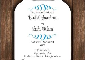 Free Printable Mason Jar Bridal Shower Invitations Mason Jar Die Cut Invitation Bridal Shower or Any