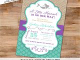 Free Printable Mermaid Baby Shower Invitations Mermaid Baby Shower Invitation Bridal Shower Under the Sea