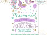 Free Printable Mermaid Baby Shower Invitations Mermaid Baby Shower Invitation Little Mermaid Baby Shower