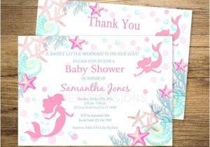 Free Printable Mermaid Baby Shower Invitations Mermaid Baby Shower Invitation Printable Mermaid Under
