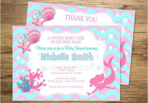 Free Printable Mermaid Baby Shower Invitations Mermaid Girl Baby Shower Invitation Printable Mermaid