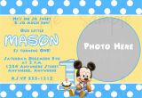 Free Printable Mickey Mouse 1st Birthday Invitations Free Printable Baby Mickey Mouse 1st Birthday Invitations