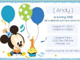 Free Printable Mickey Mouse 1st Birthday Invitations Mickey Mouse 1st Birthday Invitations