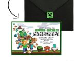 Free Printable Minecraft Birthday Party Invitations Templates 9 Best Images Of Free Printable Minecraft Invitations