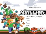 Free Printable Minecraft Birthday Party Invitations Templates Minecraft Birthday Invitations Minecraft Birthday