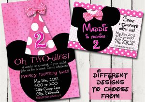 Free Printable Minnie Mouse First Birthday Invitations Chalkboard Birthday Invitation Custom by Tamiraycardsandprint