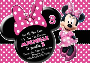 Free Printable Minnie Mouse First Birthday Invitations Free Minnie Mouse Printable Birthday Invitations Free