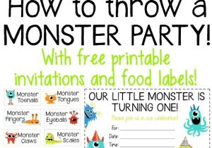 Free Printable Monster Birthday Invitations How to Throw A Monster Party Free Printable Invites and