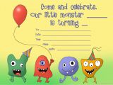 Free Printable Monster Birthday Invitations Little Monsters Birthday Invitation Template