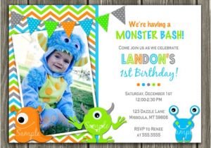 Free Printable Monster Birthday Invitations Printable Boy Monster Birthday Invitation Boy