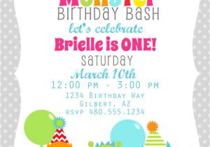 Free Printable Monster Birthday Invitations Printable Party Invitation Little Monster Birthday or Baby