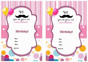 Free Printable Mustache Birthday Invitations Mustache Birthday Invitations – Birthday Printable