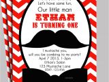 Free Printable Mustache Birthday Party Invitations Little Man Mustache Invitation Printable or Printed with Free