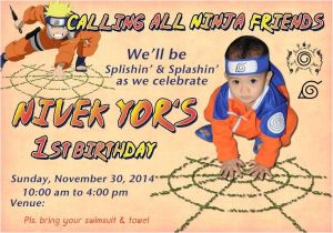 Free Printable Naruto Birthday Invitations Naruto Birthday Party Invitation Card