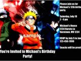 Free Printable Naruto Birthday Invitations Personalized Naruto Invitations Custom Printable Photo I