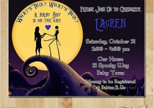 Free Printable Nightmare before Christmas Baby Shower Invitations Nightmare before Christmas Baby Shower Party Invitation