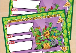 Free Printable Ninja Turtle Party Invitations Free Printable Retro Tmnt Ninja Turtle Birthday Invitation
