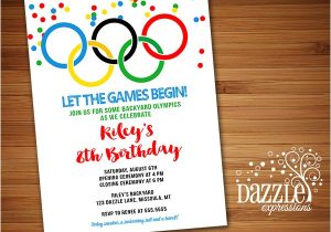 Free Printable Olympic Birthday Party Invitations Printable Kids Olympic Games Birthday Invitation Free