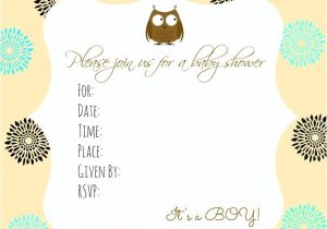 Free Printable Owl Baby Shower Invitations Free Printable Owl Baby Shower Invitations