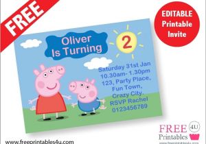 Free Printable Peppa Pig Birthday Invitations Free Peppa Pig Invites Freeprintables4u