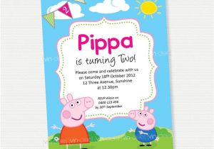 Free Printable Peppa Pig Birthday Invitations Peppa Pig Birthday Invitation Diy Printable