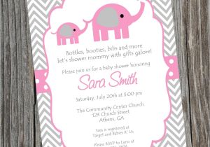 Free Printable Pink Elephant Baby Shower Invitations Pink Elephant Baby Shower Invitation Printable Baby
