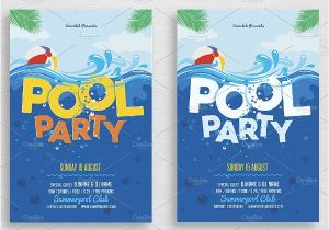 Free Printable Pool Party Birthday Invitations 28 Pool Party Invitations Free Psd Vector Ai Eps