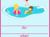 Free Printable Pool Party Invitation Cards Items Similar to Pool Party Fill In Birthday Invitation On