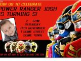 Free Printable Power Ranger Birthday Invitations Cu1011 Boys Power Rangers Birthday Invitation Boys