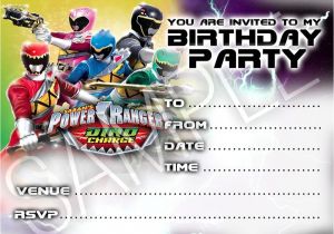 Free Printable Power Ranger Birthday Invitations Party Invitations Power Rangers Megaforce 10 Cards Per